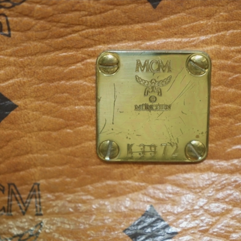 MCM Hand Bag  Light Brown PVC - Picture 6 of 9